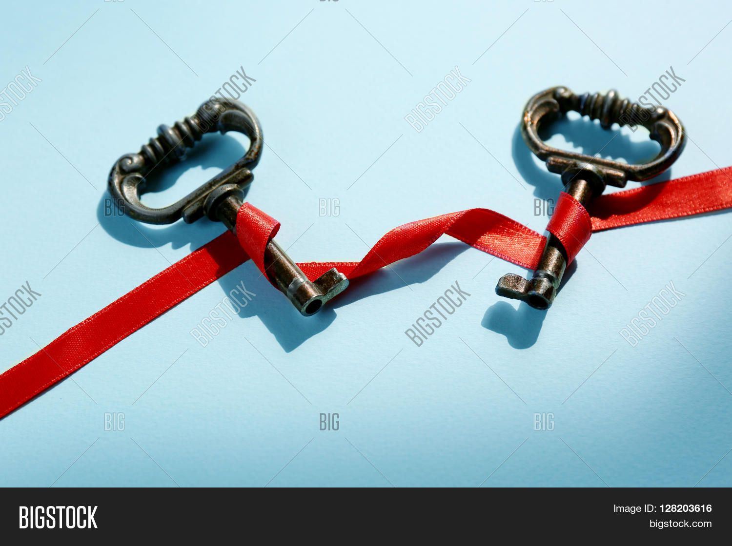 Vintage Key Red Ribbon Image & Photo (Free Trial) | Bigstock