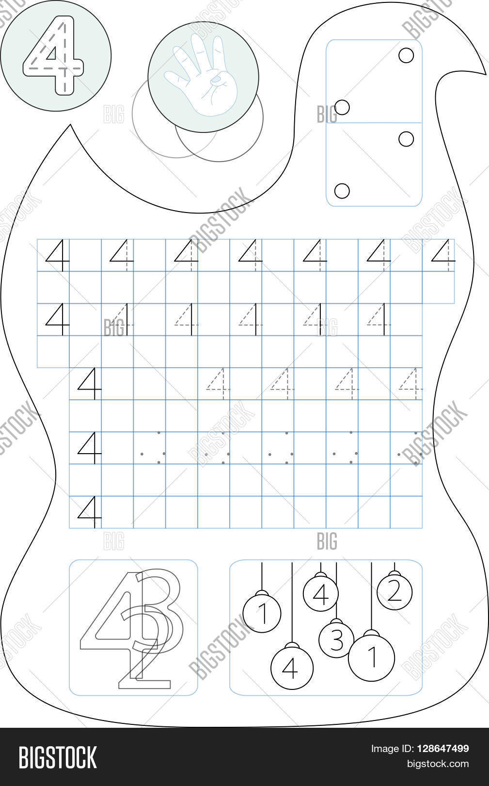 Coloring Page Number Vector & Photo (Free Trial) | Bigstock