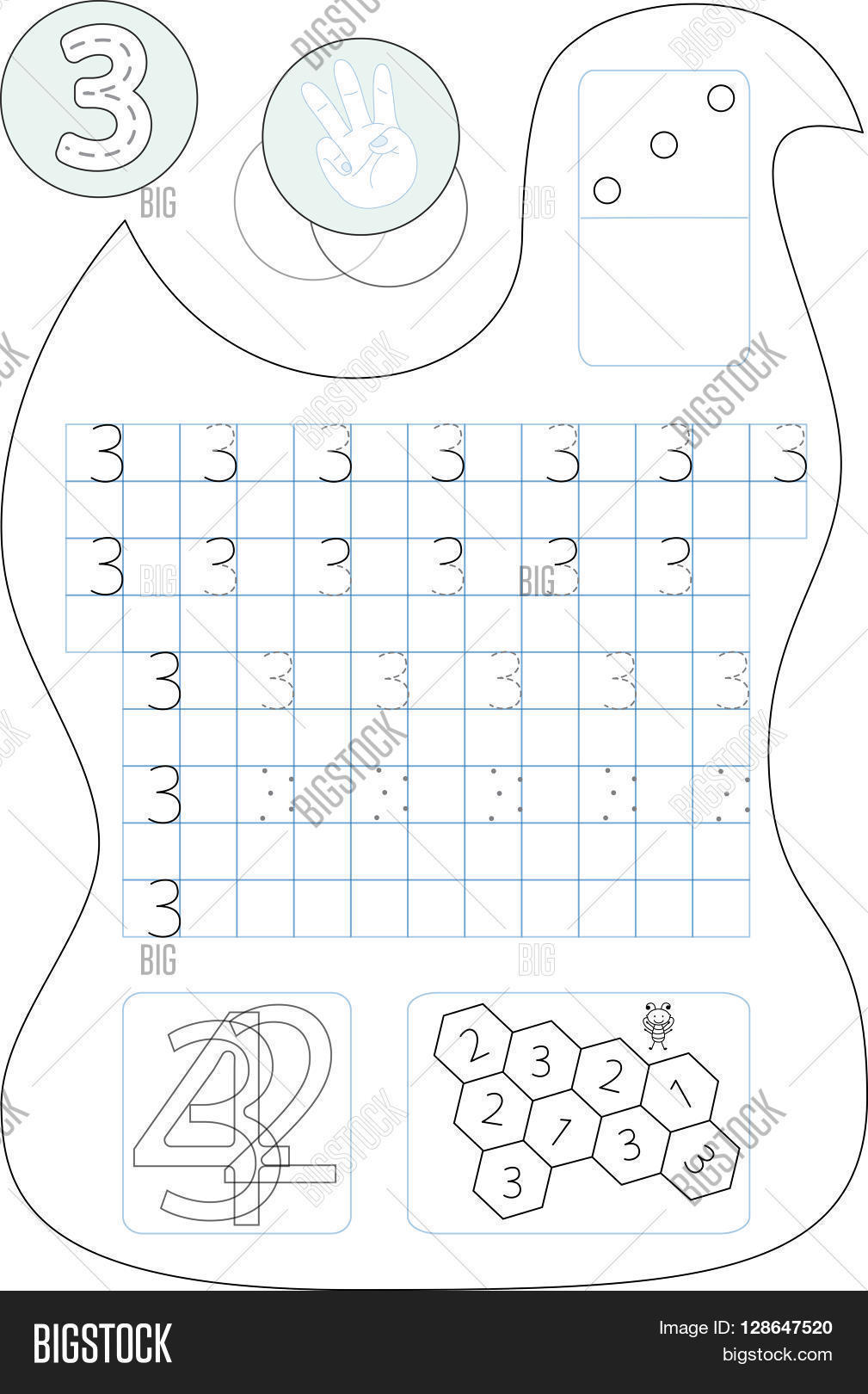 Coloring Page Number Vector &amp; Photo (Free Trial) | Bigstock