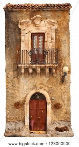 Artistic miniature of ancient sicilian poor house