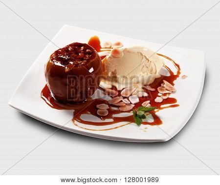 Apple With Ice Cream