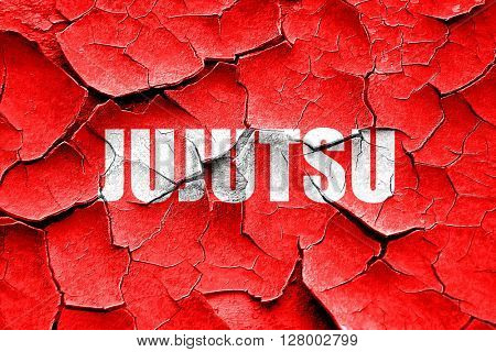 Grunge cracked jujutsu sign background