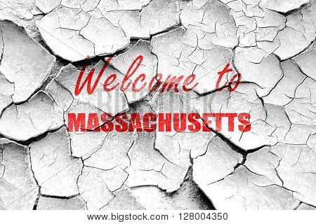 Grunge cracked Welcome to masschusetts