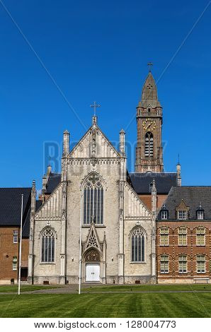 Church of Our Lady of the Abbey of Tongerlo is built in 1851 - 1858 in a neo-gothic style Belgium