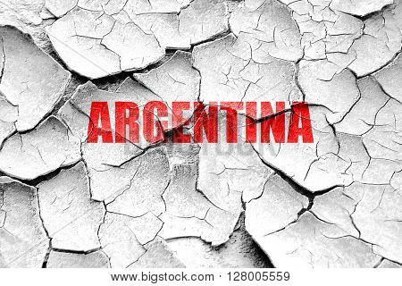 Grunge cracked Greetings from argentine