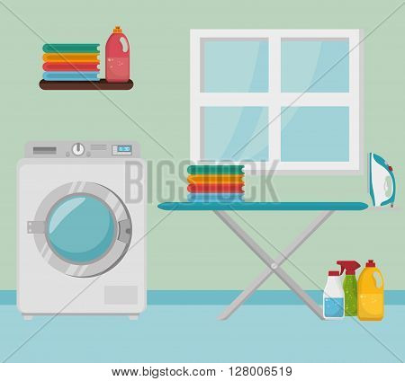 laundry full service design, vector illustration eps10 graphic