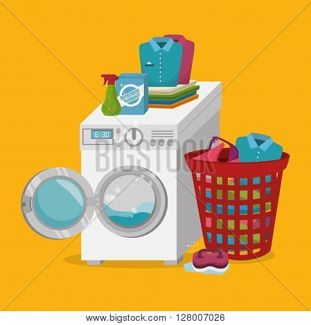 laundry full service design, vector illustration eps10 graphic