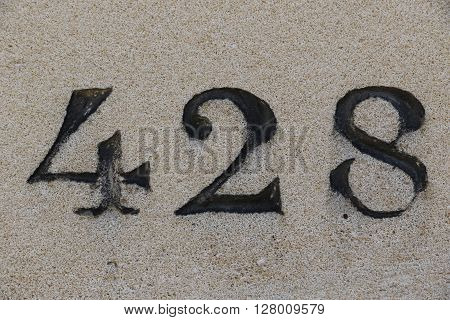 Number 428 of a grave of a cemetery in Paris