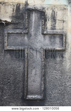 Detail of a grave of the Pere Lachaise cemetery in Paris