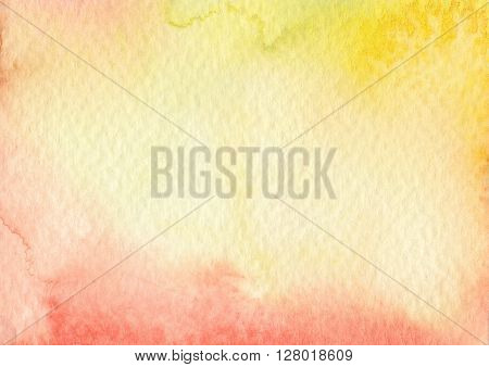 yellow red pastel color abstract watercolor texture background