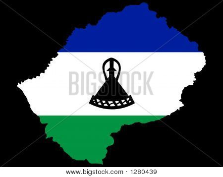 Karte von lesotho