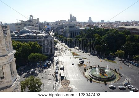 View of Madrid from the Cibele Palace