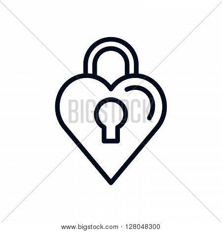 Heart Pad Lock Icon