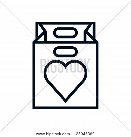 Valentines Day Shopping Bag Icon