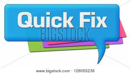 Quick fix text written over colorful symbols.
