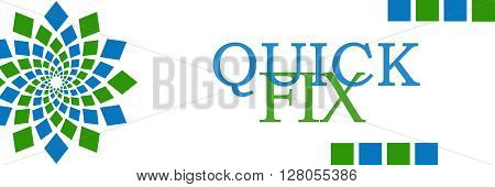 Quick fix text written over green blue background.
