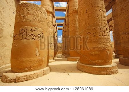 Ancient Temple of Karnak in Luxor, Egypt