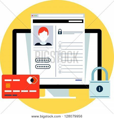 Security, Account Theme, Flat Style, Colorful, Vector Icon