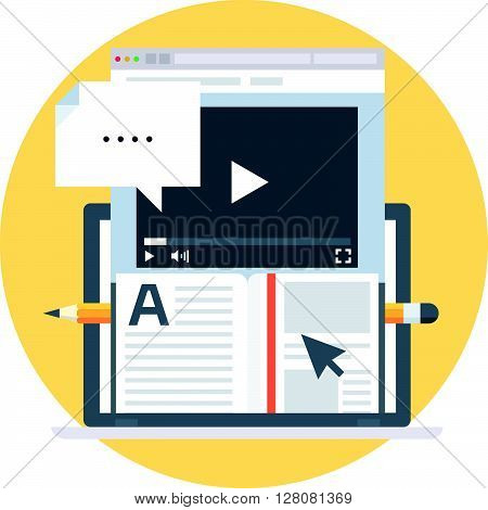 Strategic Planning Theme, Flat Style, Colorful, Vector Icon