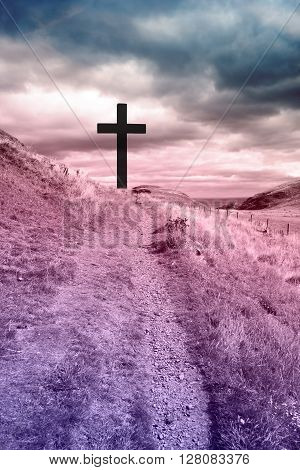 The Cross of Jesus Christ and beautiful clouds