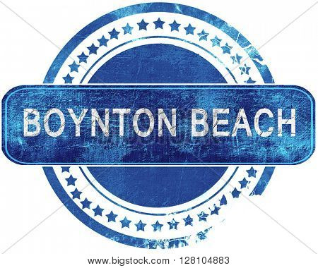 boynton beach grunge blue stamp. Isolated on white.