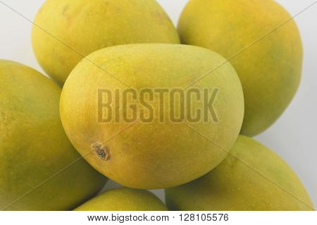 Stacked Fresh Alphonso Mangoes shot in studio