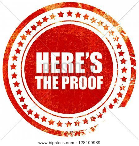 here's the proof, red grunge stamp on solid background