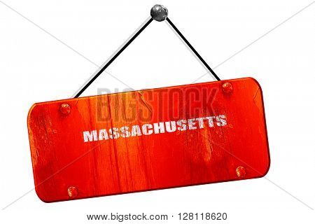  masschusetts, 3D rendering, vintage old red sign