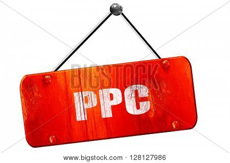 ppc, 3D rendering, vintage old red sign