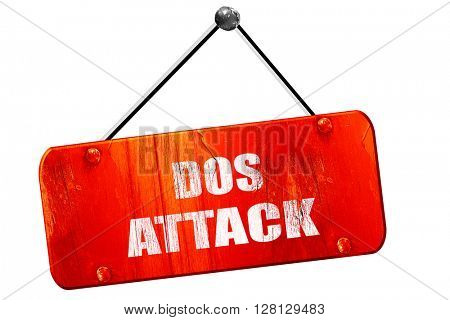 DOS warfare , 3D rendering, vintage old red sign