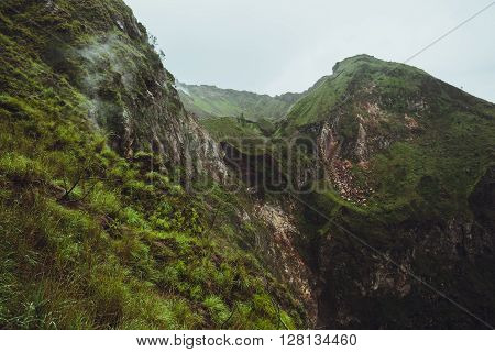 Beautifull Mountain In The Morning Mist , Batur, Bali,  Indonesia