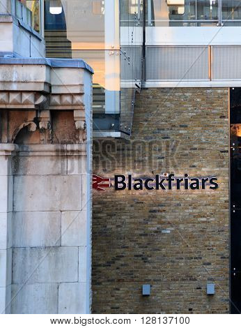 Sign Of London Blackfriars Station