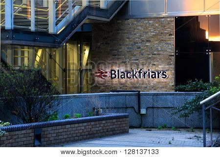 Sign Of London Blackfriars Station