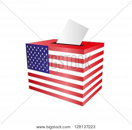 Cast your vote. ballot paper. putting voting paper in the ballot box. Elections in the USA