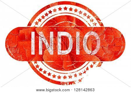 indio, vintage old stamp with rough lines and edges