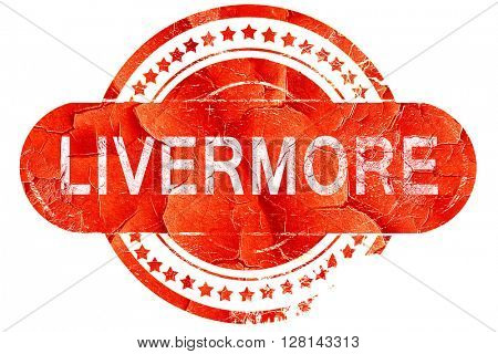 livermore, vintage old stamp with rough lines and edges
