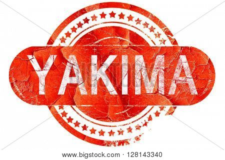 yakima, vintage old stamp with rough lines and edges