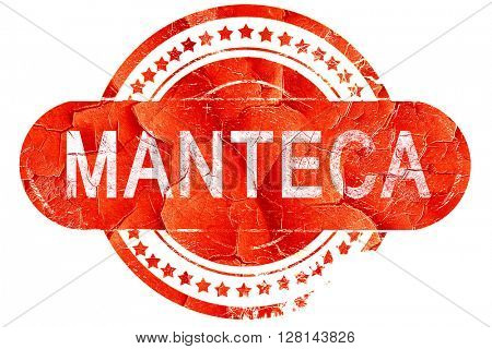 manteca, vintage old stamp with rough lines and edges