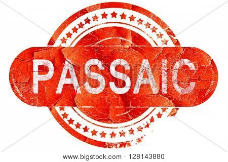 passaic, vintage old stamp with rough lines and edges