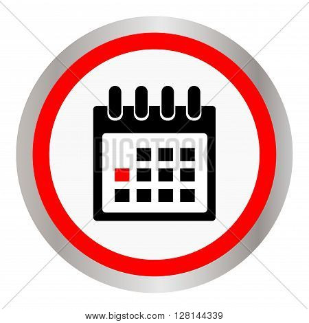 Calendar icon, vector illustration. Flat design style