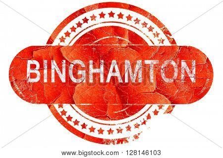 binghamton, vintage old stamp with rough lines and edges