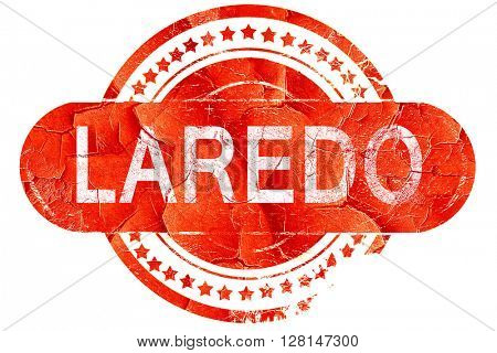 laredo, vintage old stamp with rough lines and edges
