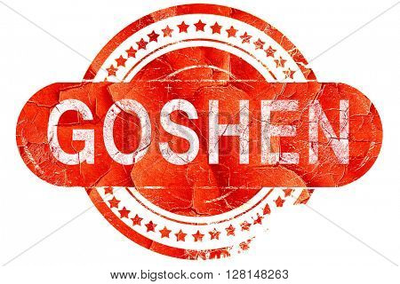 goshen, vintage old stamp with rough lines and edges
