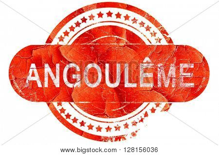 angouleme, vintage old stamp with rough lines and edges