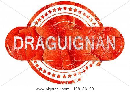 draguignan, vintage old stamp with rough lines and edges