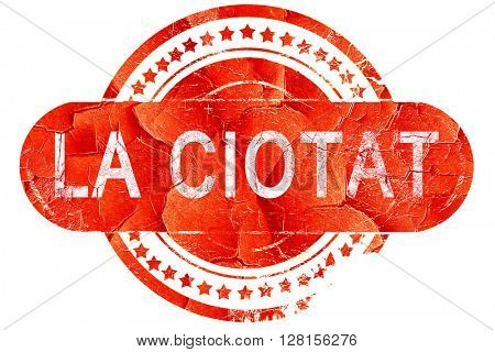 la ciotat, vintage old stamp with rough lines and edges