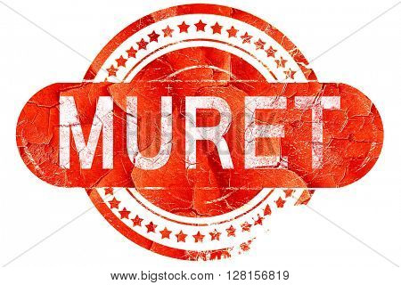 muret, vintage old stamp with rough lines and edges