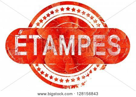 etampes, vintage old stamp with rough lines and edges