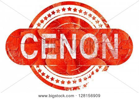 cenon, vintage old stamp with rough lines and edges
