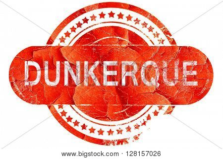 dunkerque, vintage old stamp with rough lines and edges